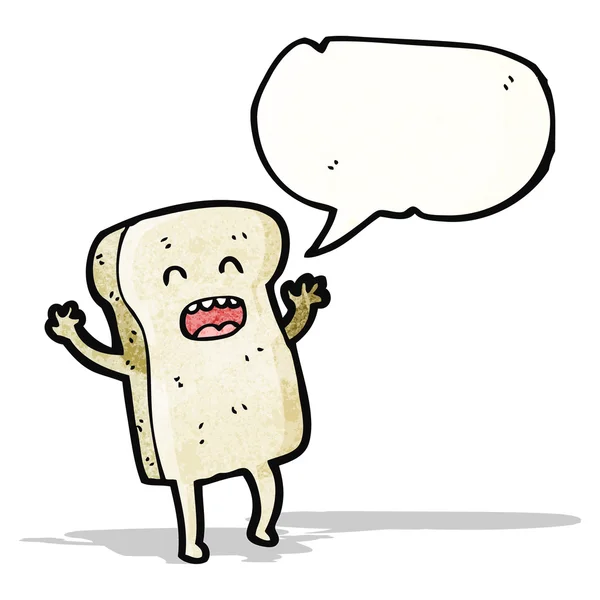 Plátky chleba kreslená postavička — Stockový vektor