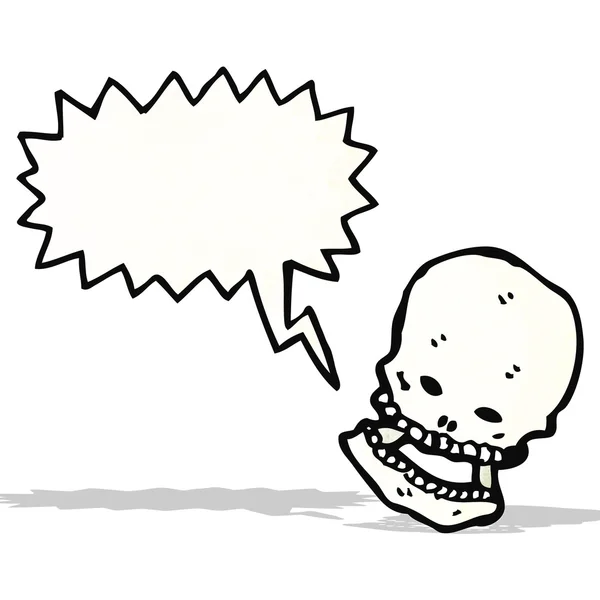 Desenhos animados do crânio rindo — Vetor de Stock