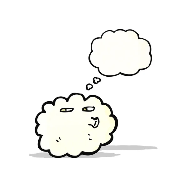 Cartoon cloud with thought bubble — Stock Vector