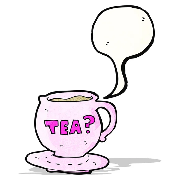 Dessin animé tasse de thé — Image vectorielle