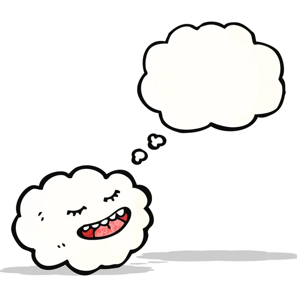 Cartoon cloud with face — Stock Vector