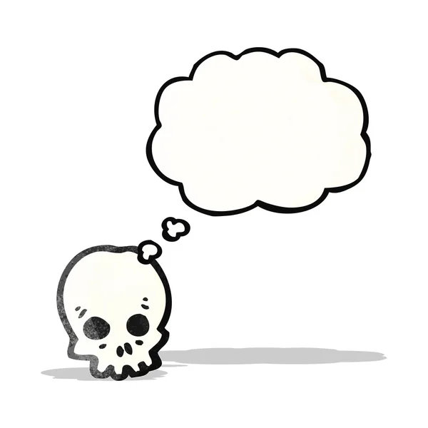Spooky skull cartoon — Stockový vektor