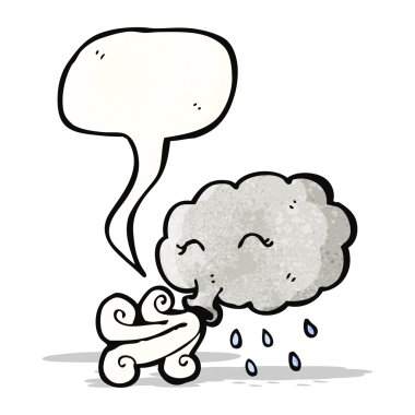 Konuşma baloncuklu çizgi film bulutu