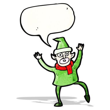 Noel elf karikatür vurguladı