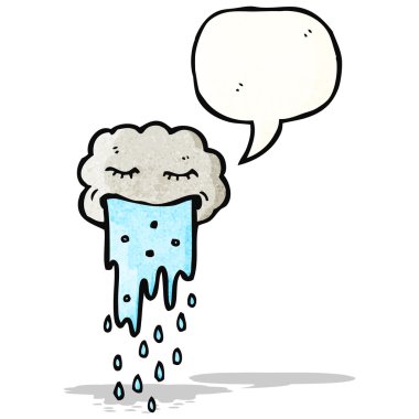 Konuşma baloncuklu çizgi film bulutu