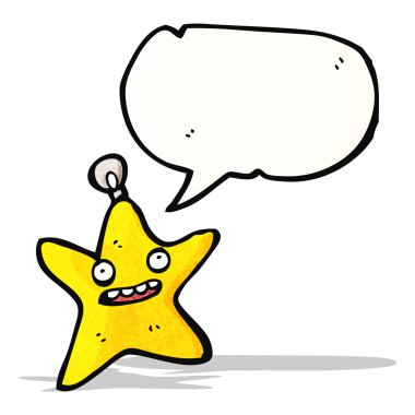 çizgi film yıldızı ile konuşma balonu