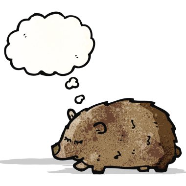 düşünce kabarcık karikatür komik ayı
