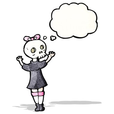 korkunç Kurukafa maske kız