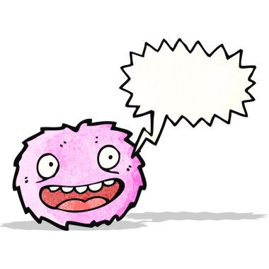 pembe tüylü yaratık karikatür
