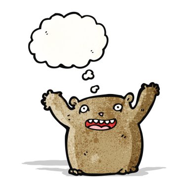 karikatür ayı heyecanlı