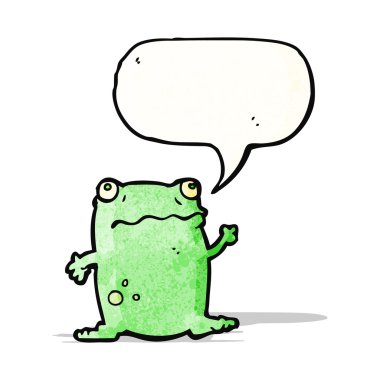 Kurbağa çizgi film karakteri konuşuyor