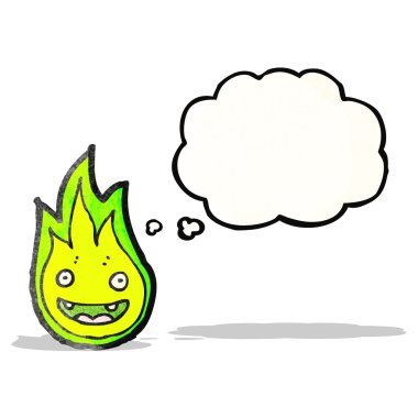 Spooky alev karikatür