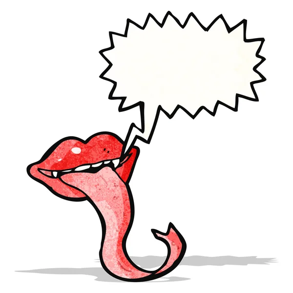 舌を突き出て漫画口 — ストックベクタ