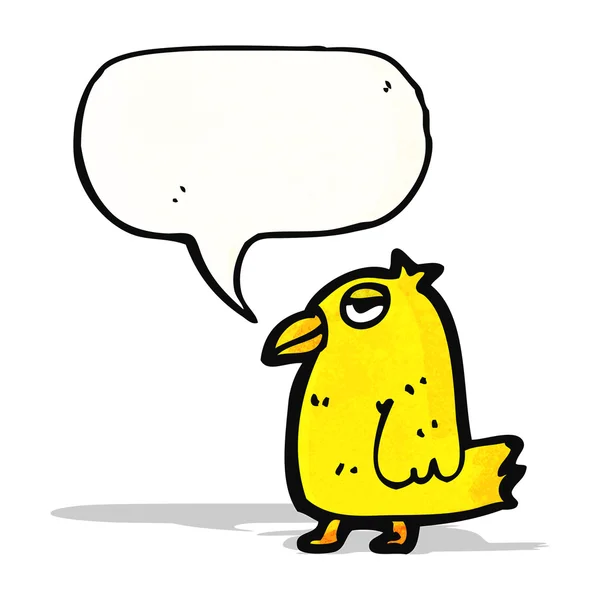 Cartoon yellow bird — Stock Vector