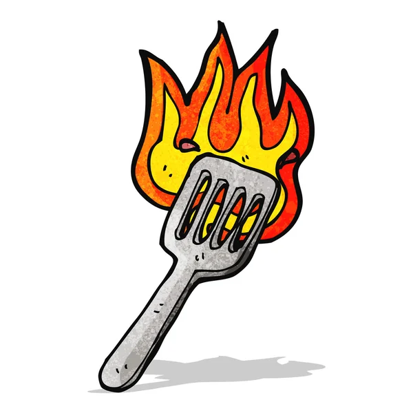 Spatule brûlante de dessin animé — Image vectorielle