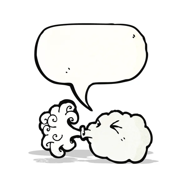Cloud with speech bubble cartoon — Stock Vector
