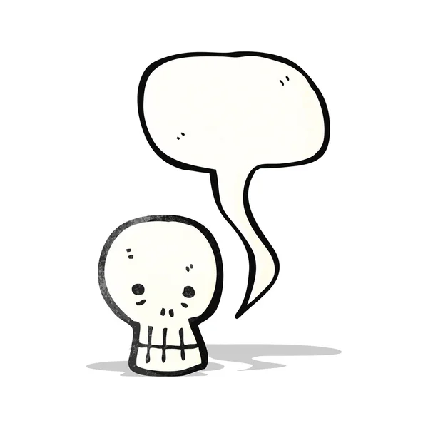 Talking skull cartoon — Stock Vector