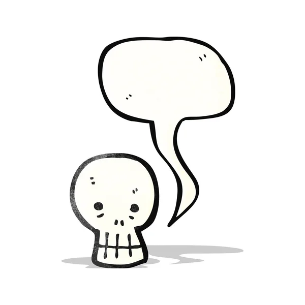 Calavera hablando dibujos animados — Vector de stock