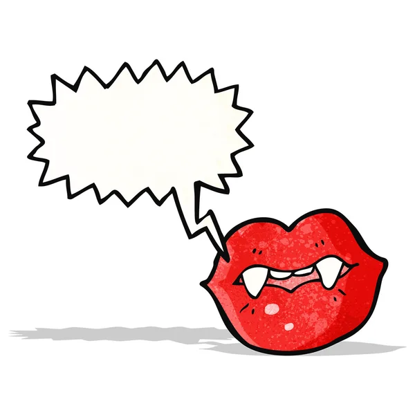 Sexy vampiro dibujos animados labios — Vector de stock