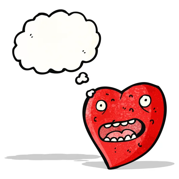 Cartoon funny love heart — Stock Vector