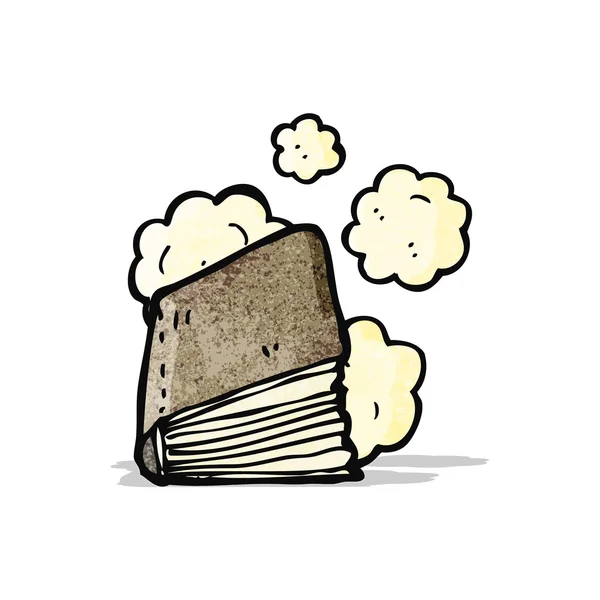 Zaprášené staré knihy kreslený — Stockový vektor