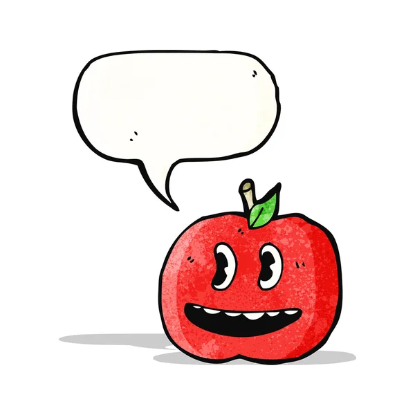 Talking apple cartoon — Stock Vector