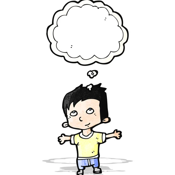 想象的快乐卡通男孩 — 图库矢量图片