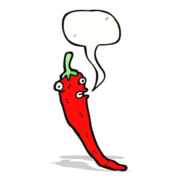 Chili pepper with speech bubble — Stock Vector
