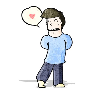 aşk kalbi olan çizgi film utangaç adam