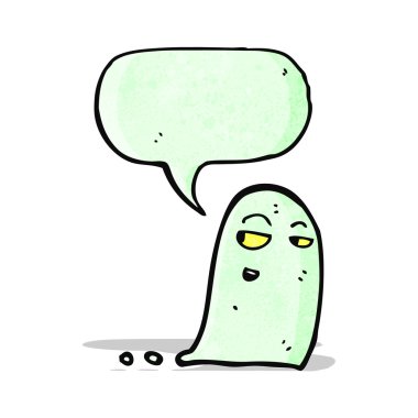 konuşma balonu ile hayalet