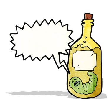 Tekila şişesi karikatür