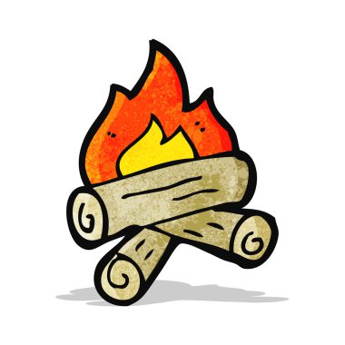 yanan ahşap günlükleri çizgi film