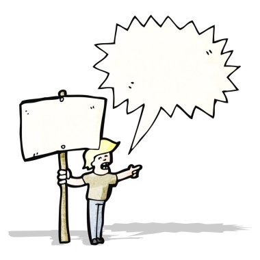 işareti karikatür ilahi protestocu