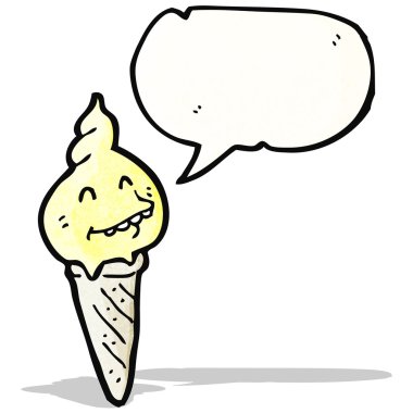 karikatür dondurma koni