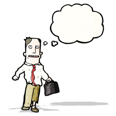 çizgi film işadamı yırtık kıyafetler