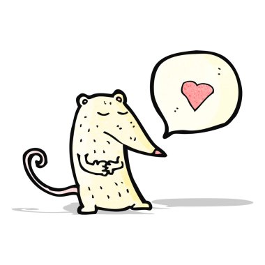 çizgi film beyaz fare ile konuşma balonu