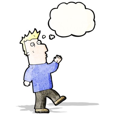 çizgi adam sallayarak veda