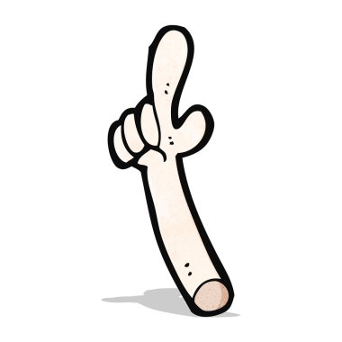 el işaret eden karikatür