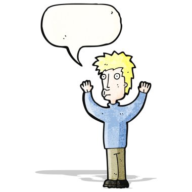 çizgi adam ile konuşma balonu