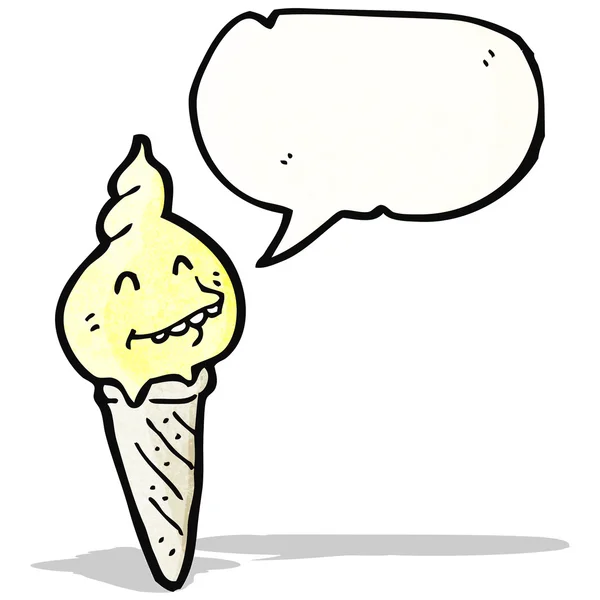 Cono de helado de dibujos animados — Archivo Imágenes Vectoriales