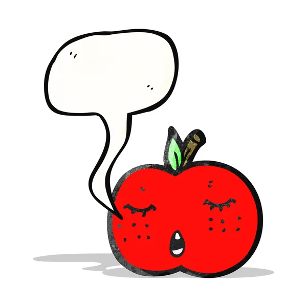 卡通苹果与语音泡沫 — 图库矢量图片