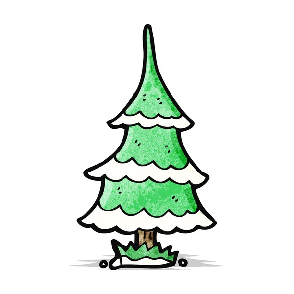 Dessin animé arbre de Noël — Image vectorielle