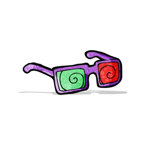 3d gafas de dibujos animados — Vector de stock