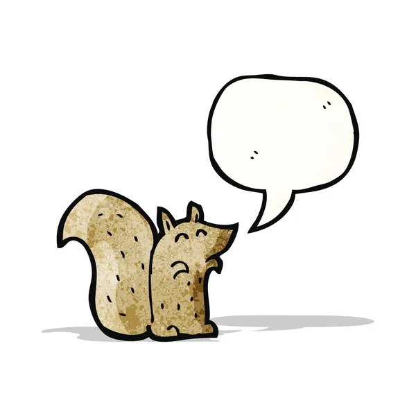 Cartoon squirrel with speech bubble — Stock Vector