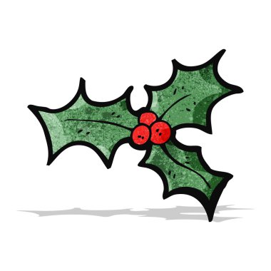 Holly karikatür tasarım öğesi