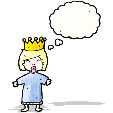 taç ile karikatür kız