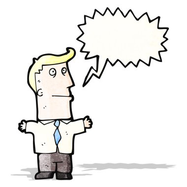 karikatür bağırarak office adam