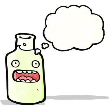 çizgi film beyaz şarap şişesi