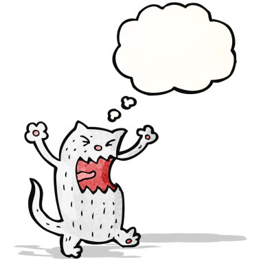 karikatür kızgın kedi