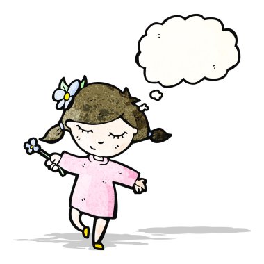 çiçek kız çizgi film